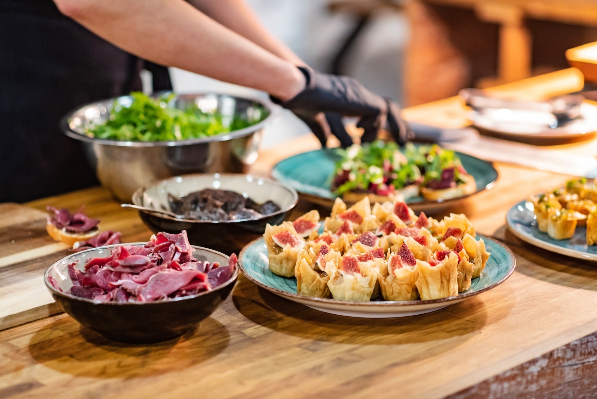 Catering food in the restaurant
