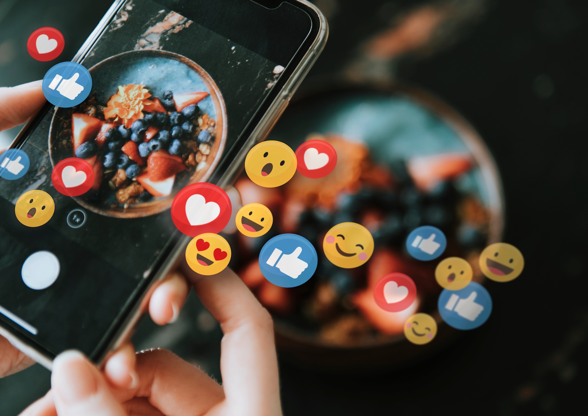 Likes on social media for restaurant marketing
