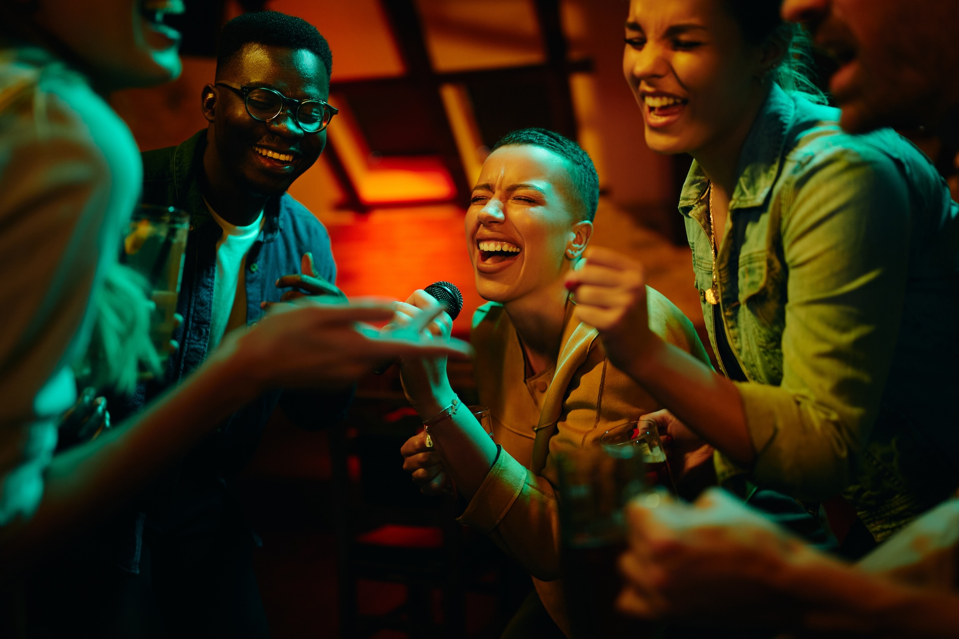 karaoke party for a birthday celebration
