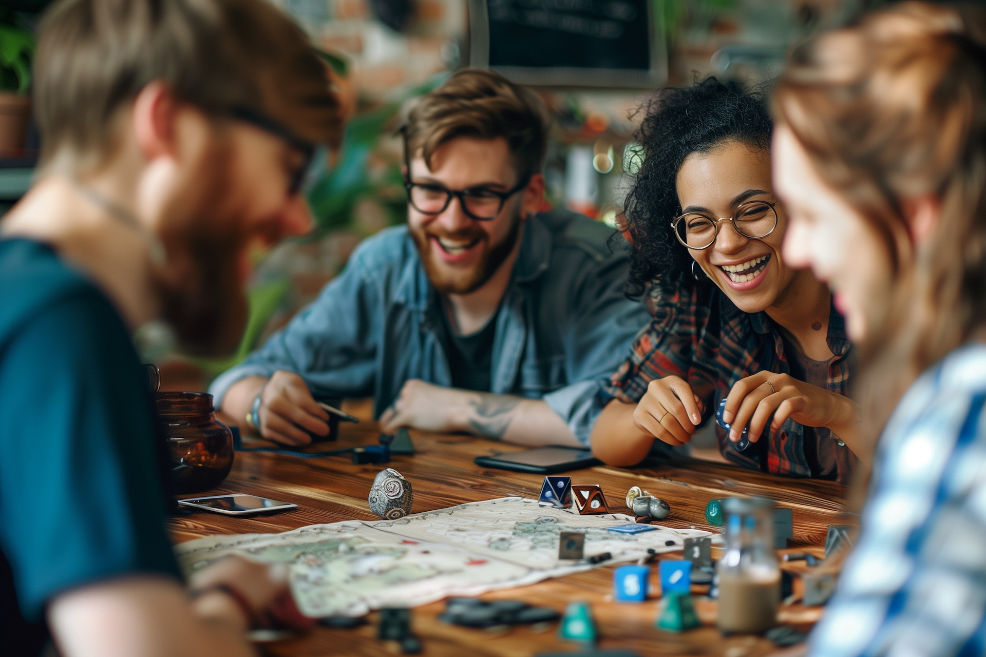 friends playing dungeons and dragons birthday celebration