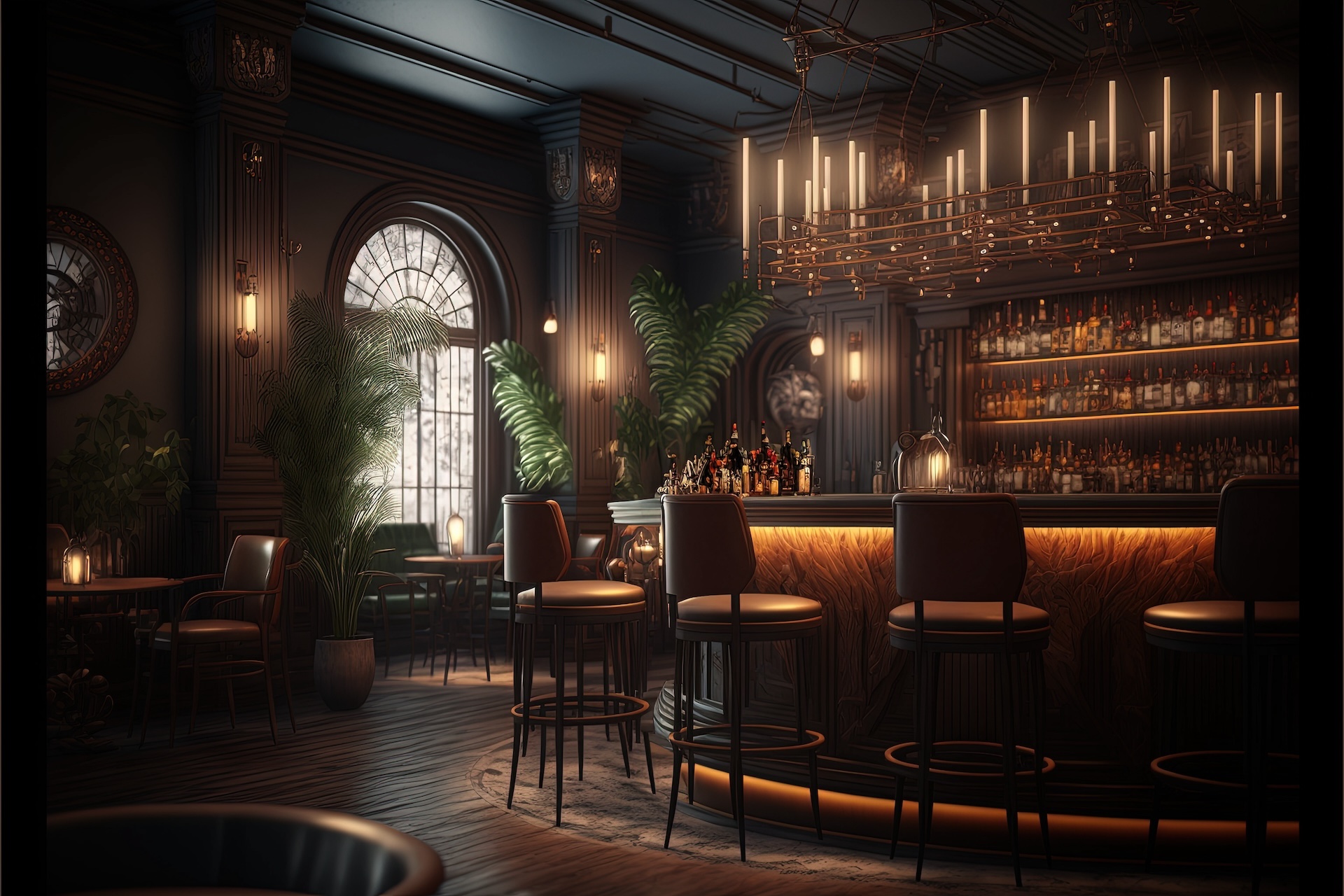 deserted speakeasy after being 86'd