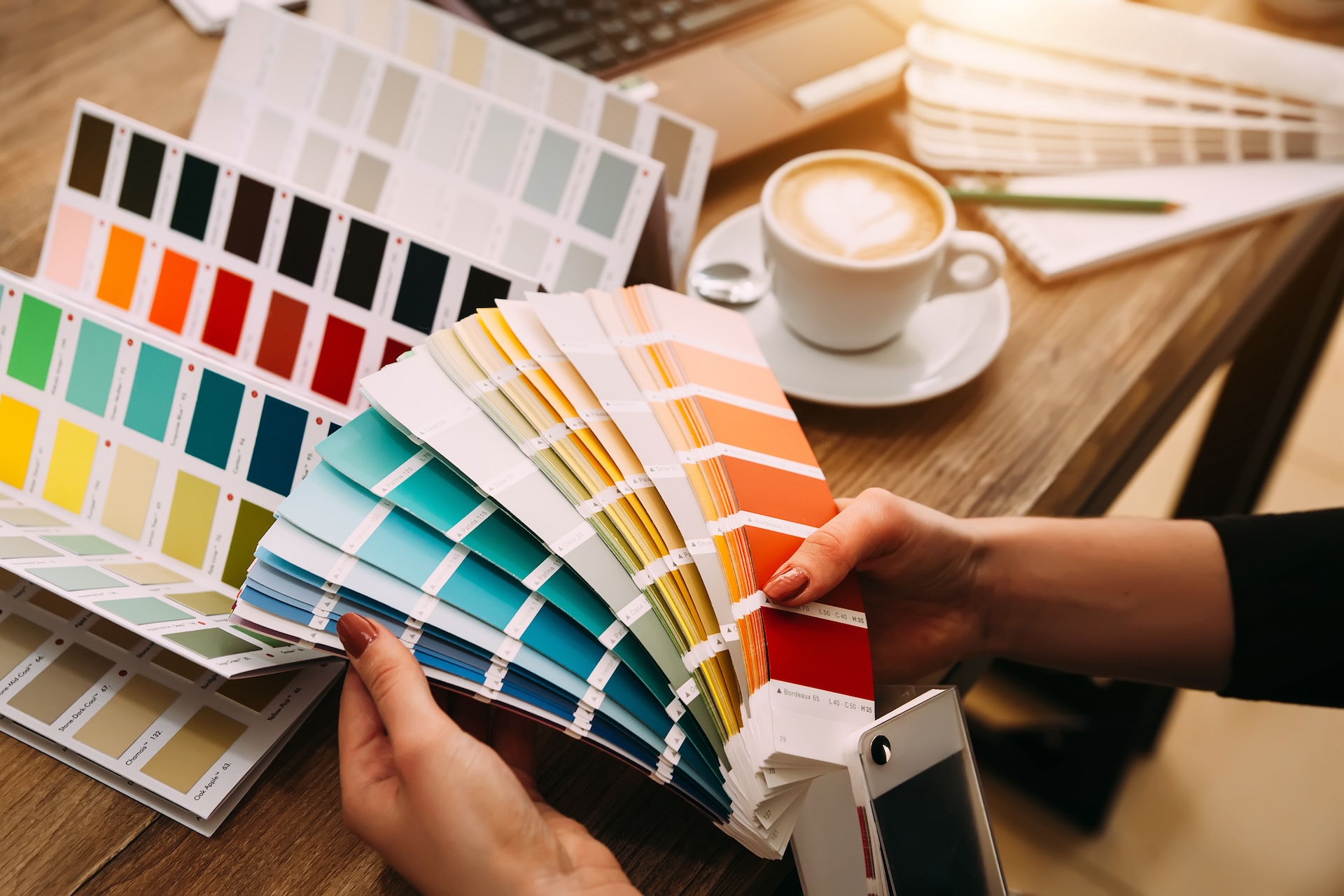 Selecting a color palette for a restaurant menu template