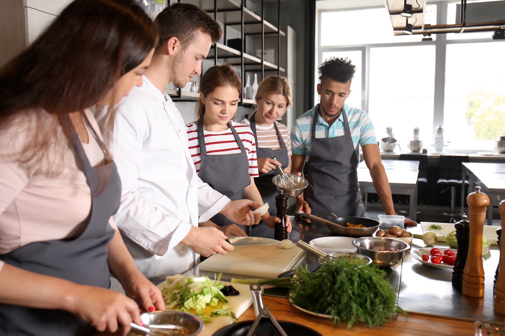 cooking class led by a chef