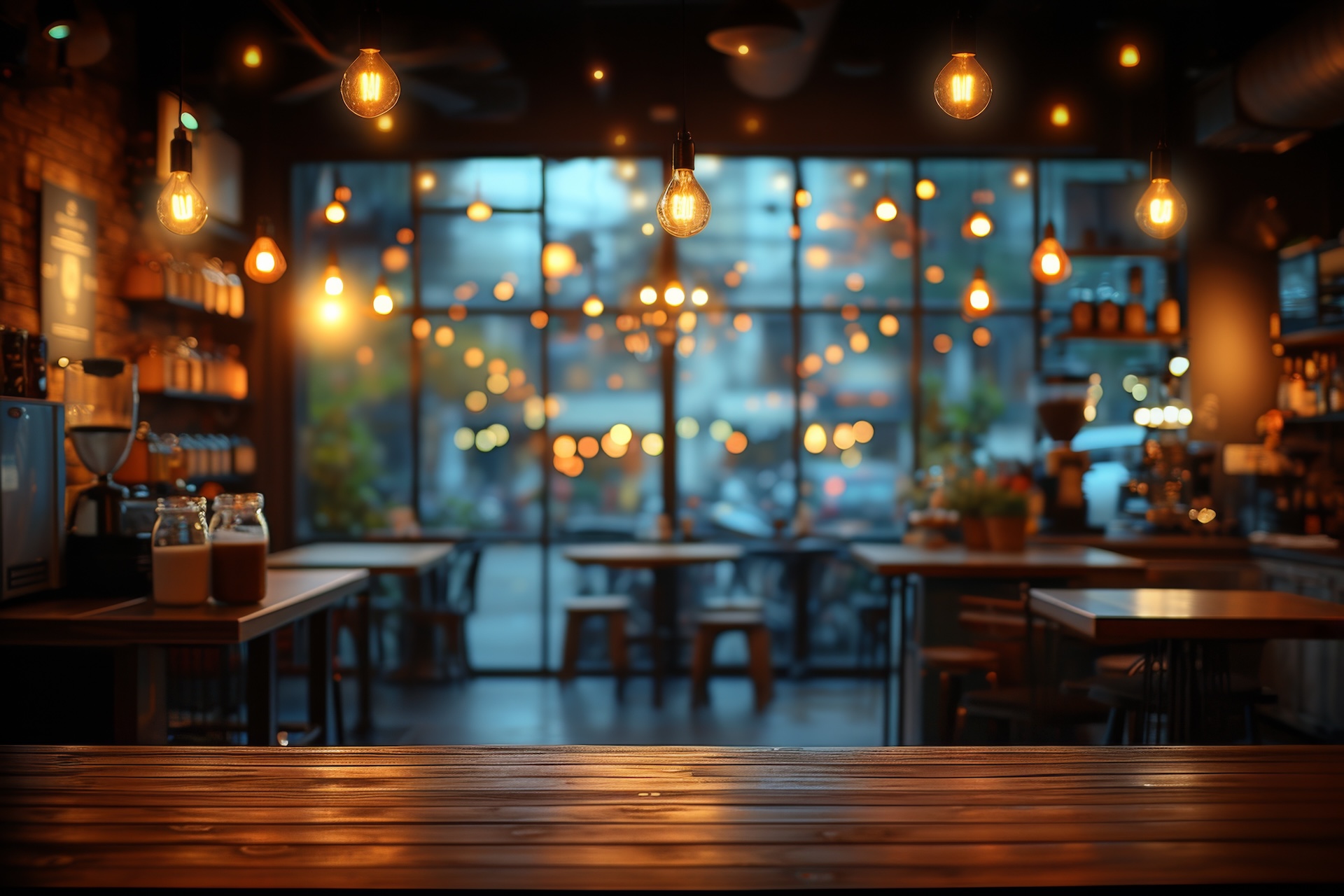 abstract blur and defocused restaurant and coffee shop cafe interior