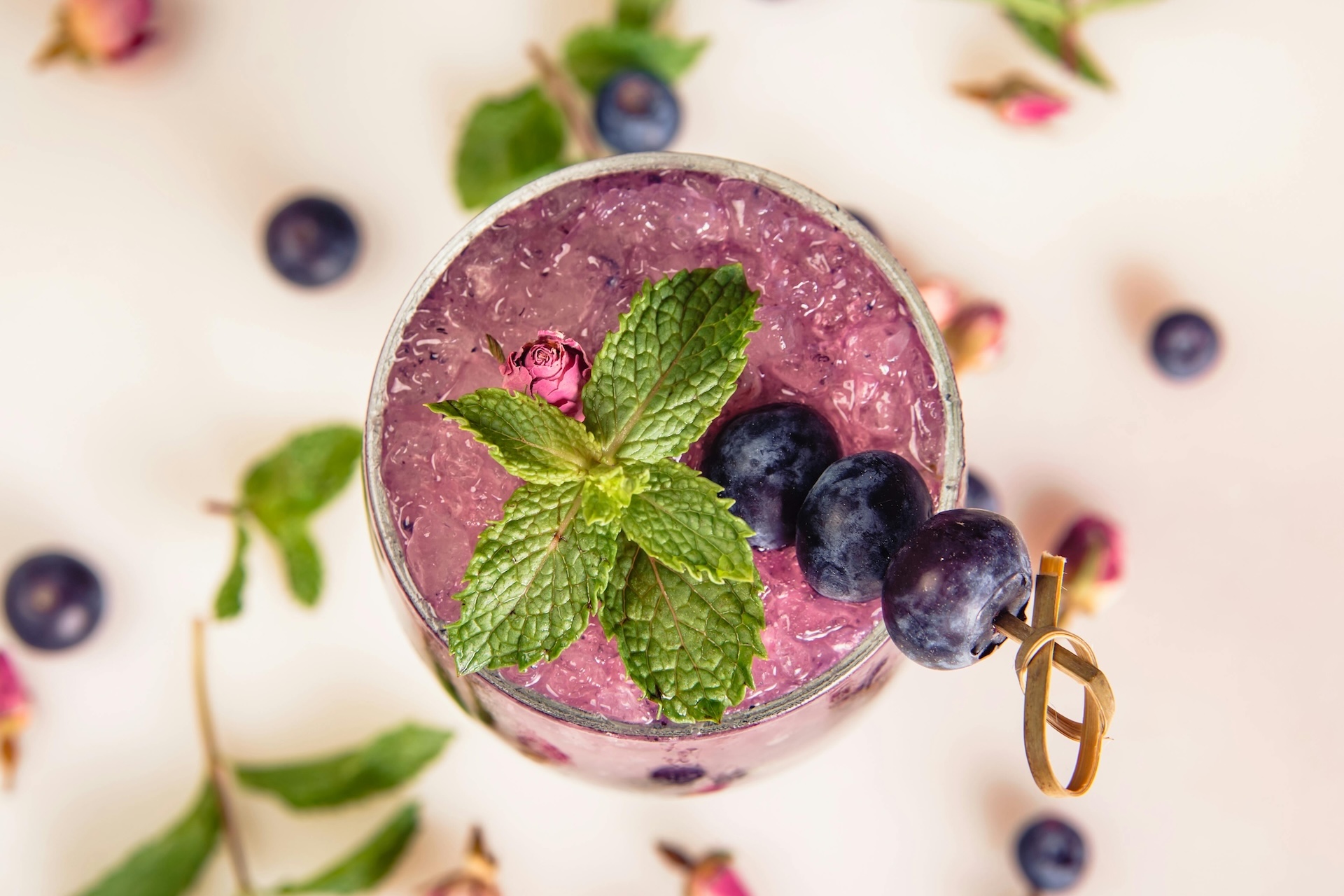 blueberry mint cooler
